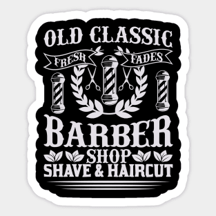 Barber Design Old Classic Fresh 73 Sticker